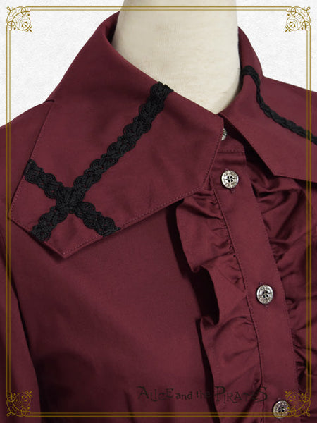 P22BL408 Coffin Collar Blouse