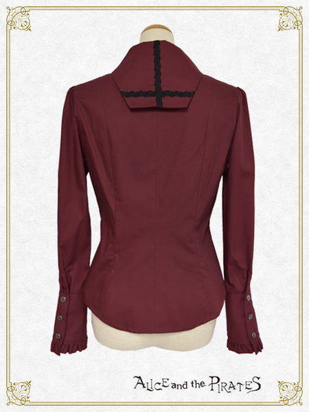 P22BL408 Coffin Collar Blouse