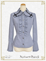 P22BL408 Coffin Collar Blouse
