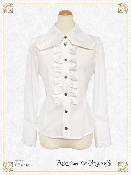P22BL408 Coffin Collar Blouse