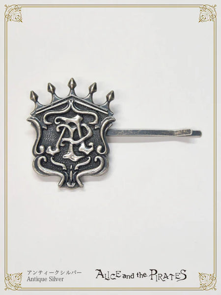 P22HA909 Checkmate Chris Logo Plate Hairpin