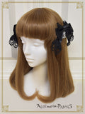 P22HA922 A/P Rose Lace Satin Ribbon Clip
