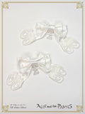 P22HA922 A/P Rose Lace Satin Ribbon Clip