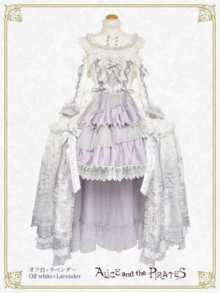 [PRE-ORDER][BUILD-TO-ORDER] P22HC215 Chess Game of Destiny～Queen～ Embroidery Jumper Skirt Dress & Neck Corset & Arm Covers Set