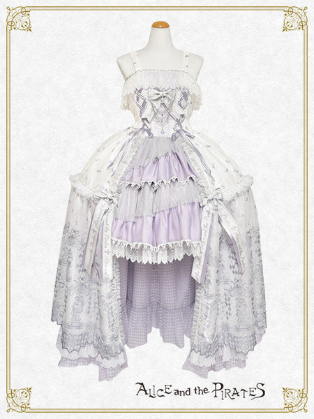 [PRE-ORDER][BUILD-TO-ORDER] P22HC215 Chess Game of Destiny～Queen～ Embroidery Jumper Skirt Dress & Neck Corset & Arm Covers Set