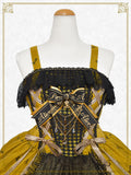 [PRE-ORDER][BUILD-TO-ORDER] P22HC215 Chess Game of Destiny～Queen～ Embroidery Jumper Skirt Dress & Neck Corset & Arm Covers Set