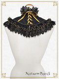 [PRE-ORDER][BUILD-TO-ORDER] P22HC215 Chess Game of Destiny～Queen～ Embroidery Jumper Skirt Dress & Neck Corset & Arm Covers Set