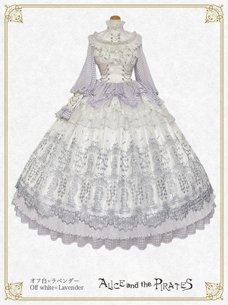 [PRE-ORDER][BUILD-TO-ORDER] P22HC318 Chess Game of Destiny～Queen～ Embroidery Onepiece Dress & Neck Corset Set