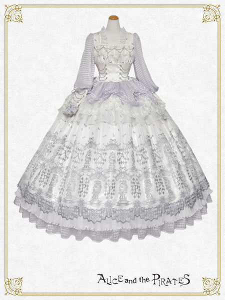 [PRE-ORDER][BUILD-TO-ORDER] P22HC318 Chess Game of Destiny～Queen～ Embroidery Onepiece Dress & Neck Corset Set