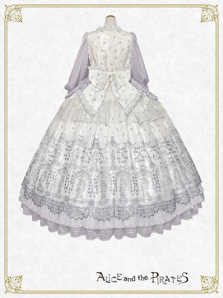 [PRE-ORDER][BUILD-TO-ORDER] P22HC318 Chess Game of Destiny～Queen～ Embroidery Onepiece Dress & Neck Corset Set
