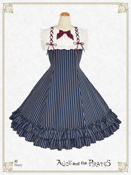 P22JS207 Stripe Julia Frill Jumperskirt