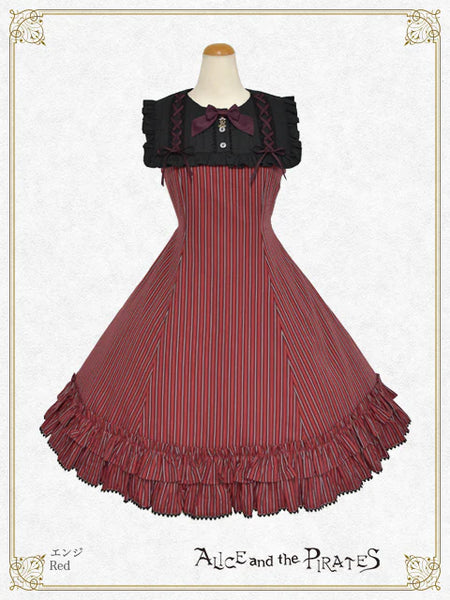 P22JS207 Stripe Julia Frill Jumperskirt
