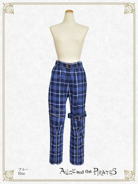 P21PT606 Blaine Claw Tartan Check Bondage Pants