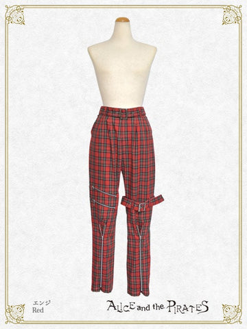 P21PT606 Blaine Claw Tartan Check Bondage Pants