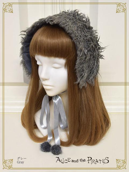 P21HA939 Beast Night Halloween Fur Earmuffs Headdress