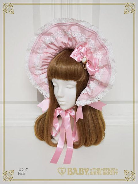 B49HA716 Rose Lace Rococo Bonnet