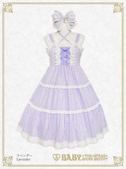 B50OJ201 Hawase Embroidery Tiered Jumperskirt Set