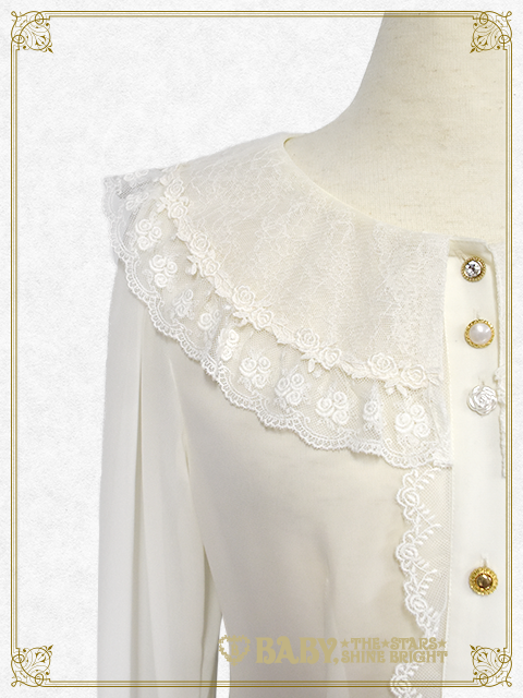 B43BL441 Pearl Bouquet Lace Collar Blouse – BABY, the Stars Shine