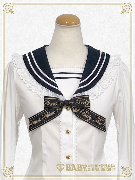 B46BL413 Best Wishes Sailor Collar Blouse