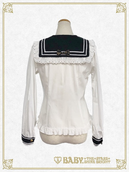 B46BL413 Best Wishes Sailor Collar Blouse