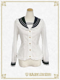 B46BL413 Best Wishes Sailor Collar Blouse