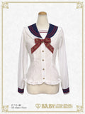 B46BL413 Best Wishes Sailor Collar Blouse