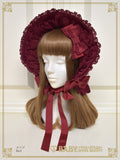 B49HA741 Velveteen Torchon Lace Bonnet