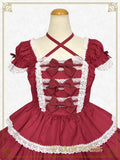 B46JS229 Ribbon Milky Sugar Jumperskirt