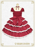 B46JS229 Ribbon Milky Sugar Jumperskirt