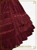 B49JS270 Velveteen Lace Frill Jumperskirt