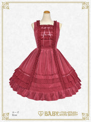 B49JS270 Velveteen Lace Frill Jumperskirt