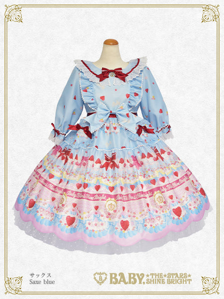 B46OP307 Strawberry Sweetheart Cake Onepiece Dress