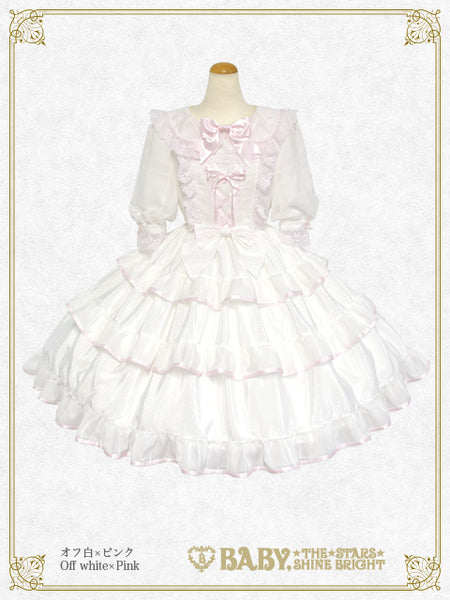 B46OP309 Haru-chan's Fluffy Sheer Block Check Usakumya Onepiece Dress