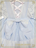 B46OP309 Haru-chan's Fluffy Sheer Block Check Usakumya Onepiece Dress