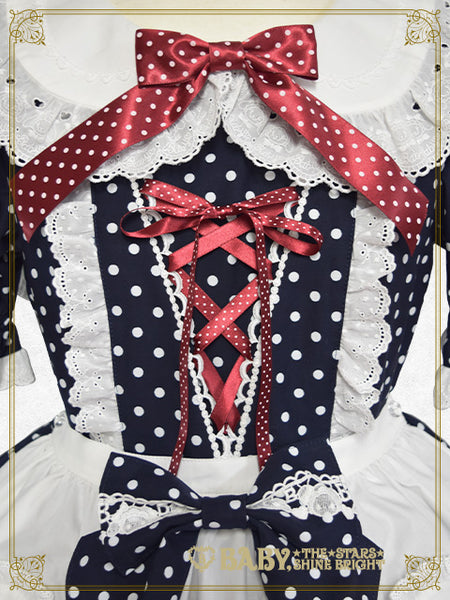 B46OP316 Usakumya's Fluffy Dot Café Onepiece Dress