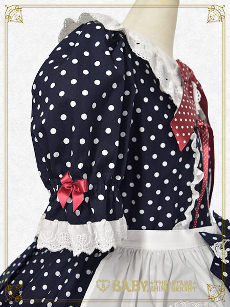 B46OP316 Usakumya's Fluffy Dot Café Onepiece Dress