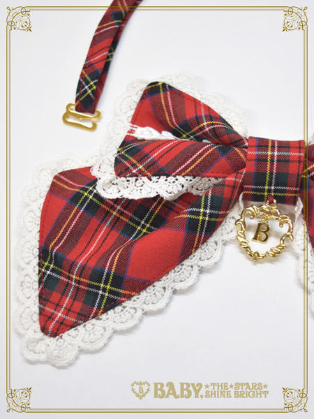 B46OT050 Tartan Check Ribbon Tie