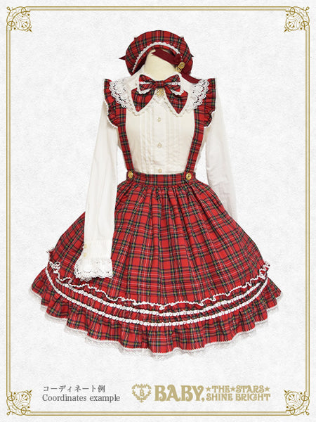 B46OT050 Tartan Check Ribbon Tie