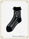 P14SC810 A/P Striped See-Through Socks