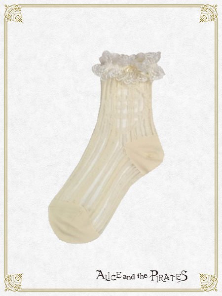 P14SC810 A/P Striped See-Through Socks