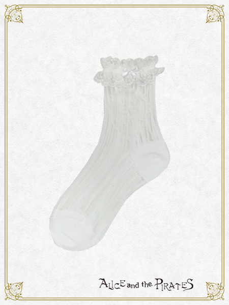 P14SC810 A/P Striped See-Through Socks
