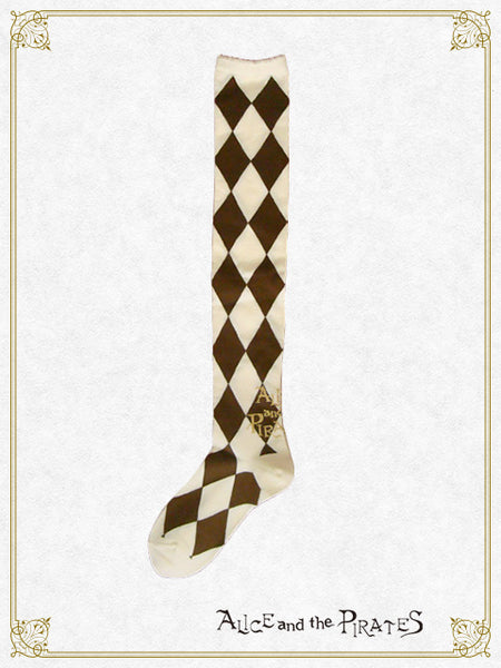 P14SC814 Diamonds Over Knee Socks