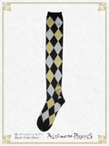 P21SC808 A/P Diamond Pattern Glitter Over-the-Knee Socks