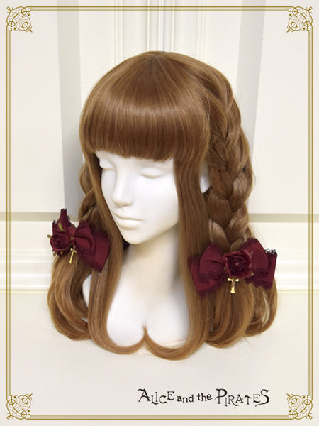 P17HA927 Cross Rose Ribbon Clip