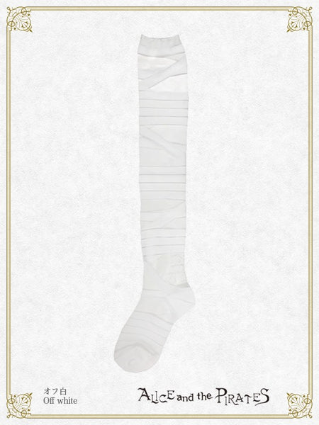 P22SC805 Round'n'Round Bandage See-Through Over Knee Socks
