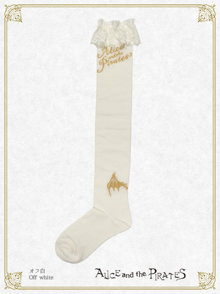 P17SC823 Little Devil Lace Over Knee Socks