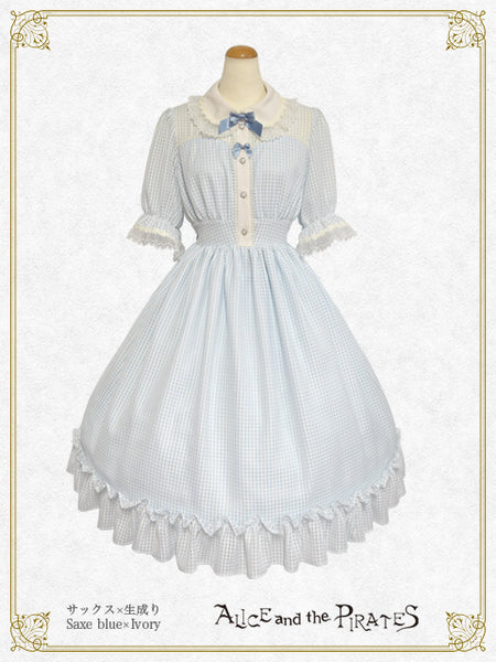 P18OP317 Airy Tiny Check Onepiece Dress